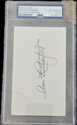 Ann rutherford signed index - rutherford,